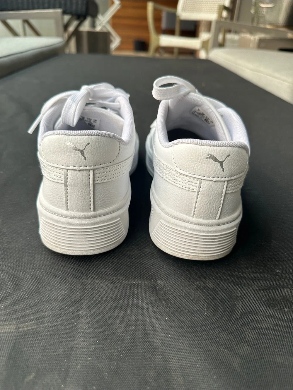 Puma Kids White Low-Top Platform Sneakers